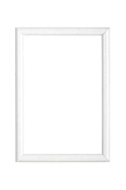 istock simple white wooden picture frame, isolated on white 468880028