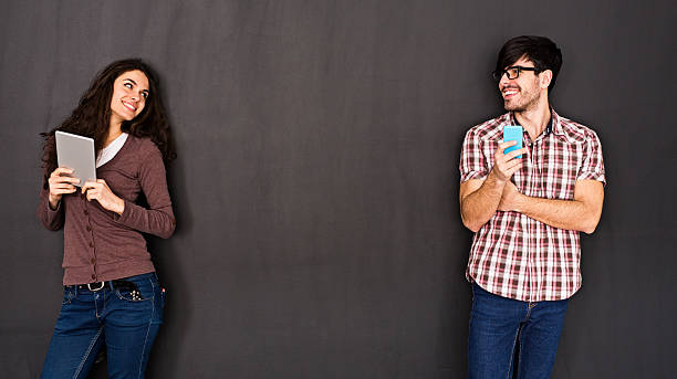 istock Man and Woman in Social Network Concept 468880884