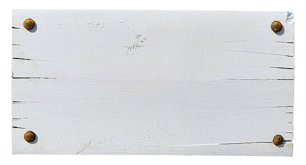 istock White grunge wood board with four bolts. 468881345