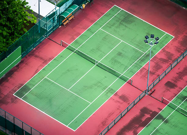 istock Old tennis court 468881602