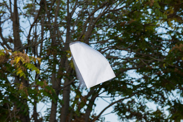 flying sheet in the air