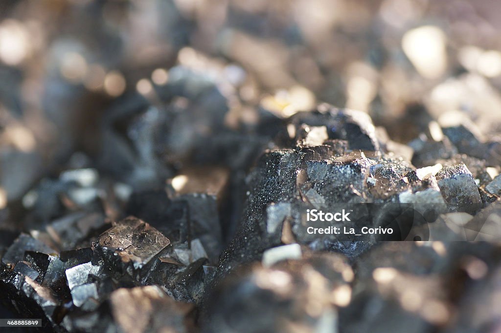 Makro Pyrit mineral - Lizenzfrei Bergbau Stock-Foto