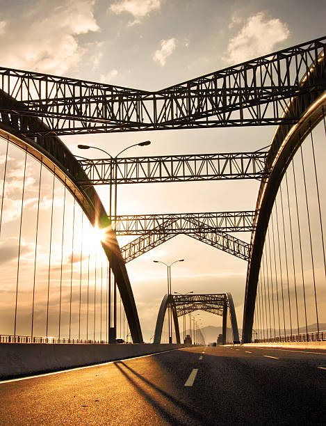 istock bridge with blue sky background of a city 468886915