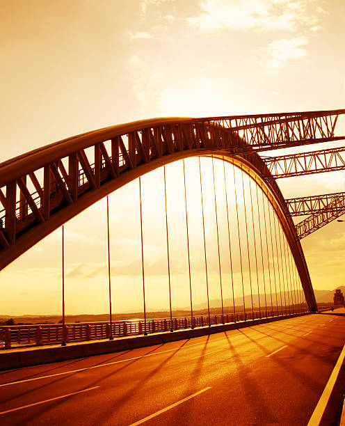 istock bridge with blue sky background of a city 468886919