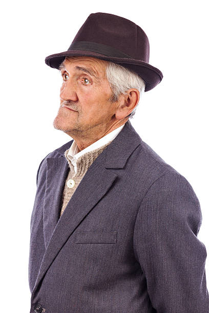istock Portrait of an expressive old man with hat 468888209