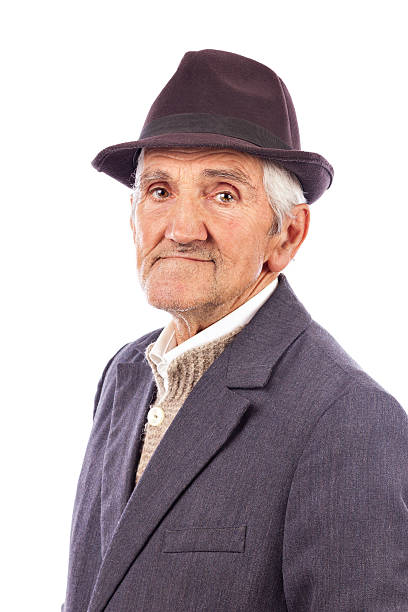 istock Portrait of an expressive old man with hat 468888353