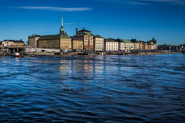 Stockholm, Sweden - March 24, 2015: View of Old Town from south