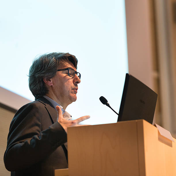 istock Speaker giving talk on podium at Business Conference. 468892268