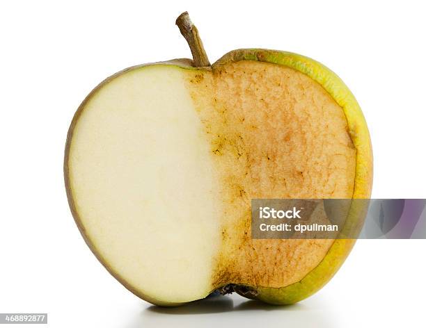 Apple Fresh And Decayed Stock Photo - Download Image Now - Apple - Fruit, Brown, Rotting