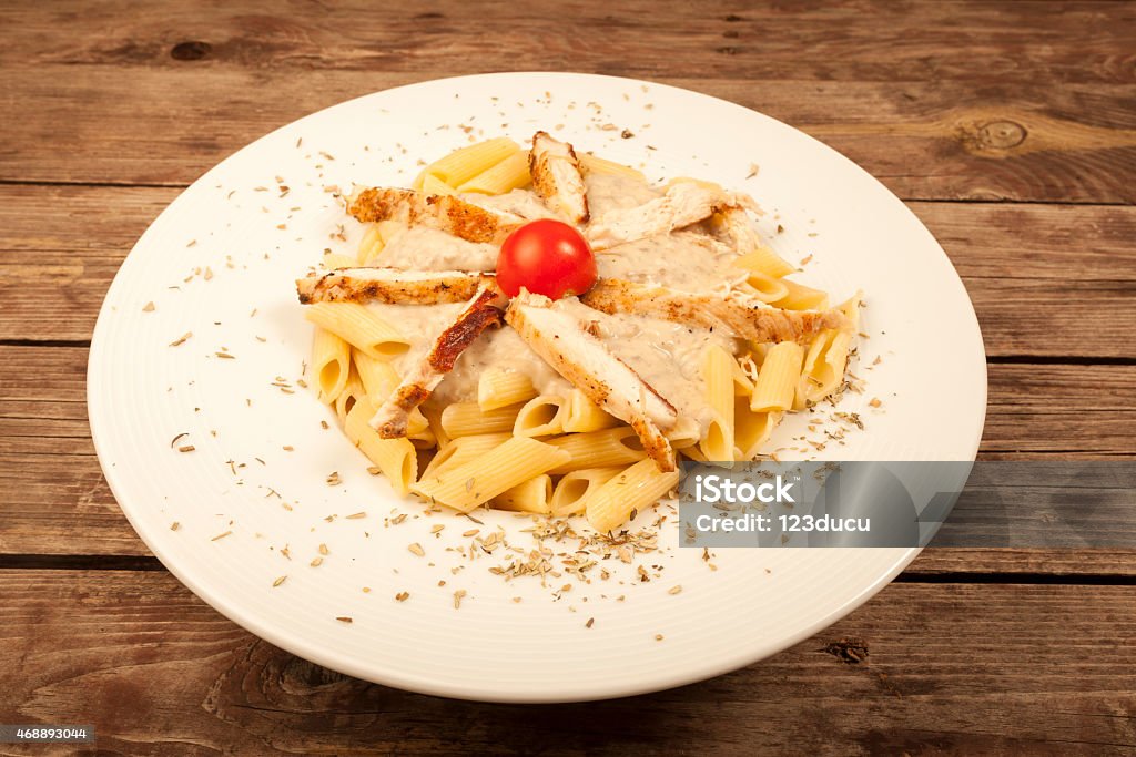 Italian Cuisine Pasta on the wood 2015 Stock Photo