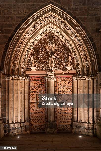 Entry Door Of The Gothic Elisabeth Church In Marburg Stock Photo - Download Image Now