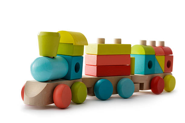 istock Toys: Wooden Train Isolated on White Background 468893377