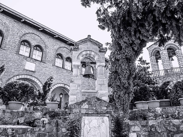 istock Bells of old Greek Monastery 468896094