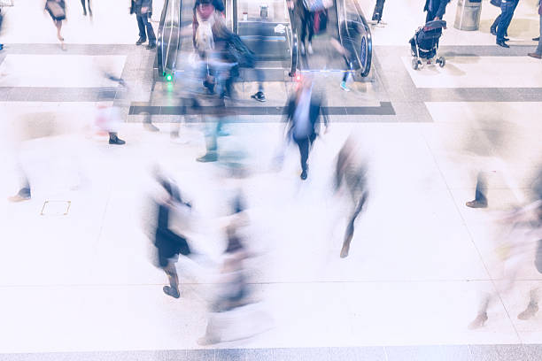 istock Blurred motion of people 468897199