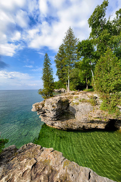 istock Rocky Cliffs Along the Shore of Lake Michigan 468899136