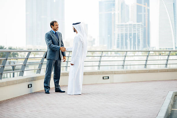 Business partnership in Dubai stock photo