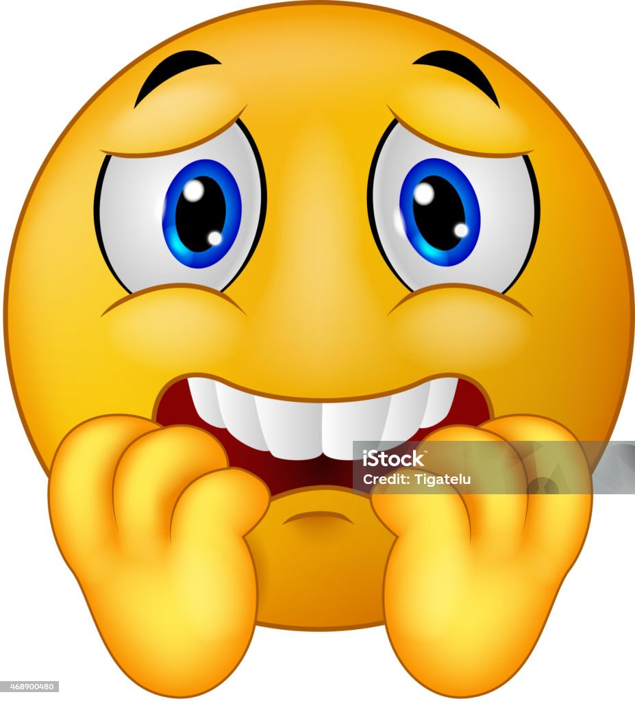 Scared Emoticon Smiley Cartoon Stock Illustration - Download Image Now -  Fear, Emoticon, 2015 - iStock
