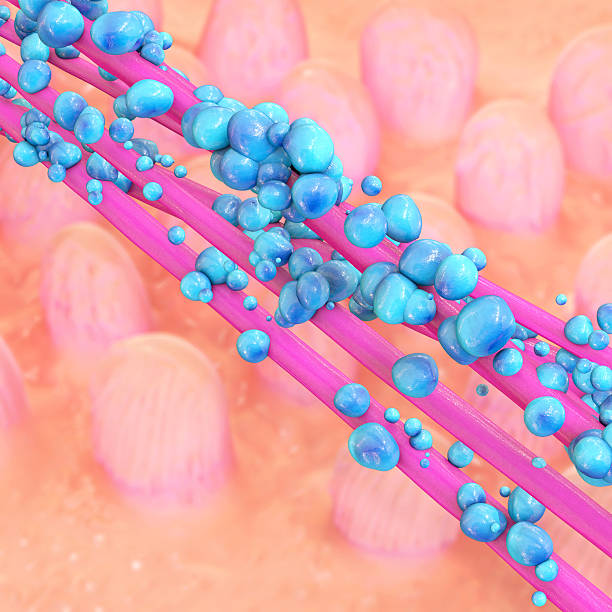Gut bacteria - 3d rendered illustration stock photo