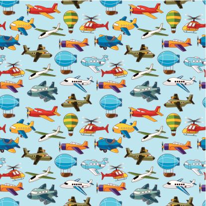 Aircraft Pattern Work Seamless Airplane Pattern Stock Illustration - Download Image Now - Air ...
