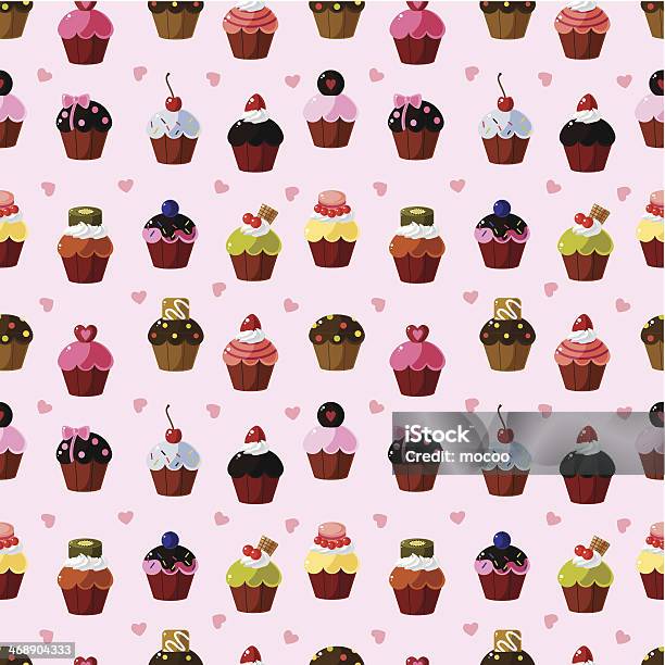 Seamless Cake Pattern Stock Illustration - Download Image Now - Anniversary, Brown, Cake