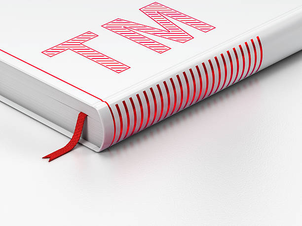 istock Law concept: closed book, Trademark on white background 468905377