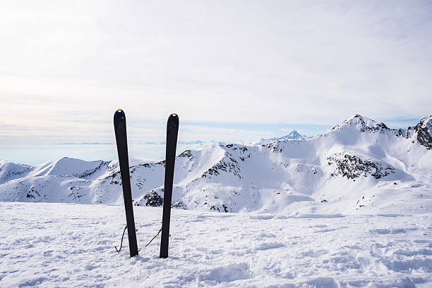 istock Mountaineering equipment on top 468909052