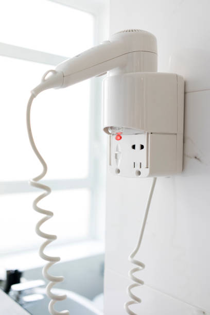 istock Blow dryer in a hotel bathroom 468909368