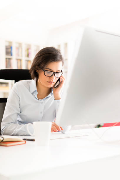 istock Young woman working at home 468909430