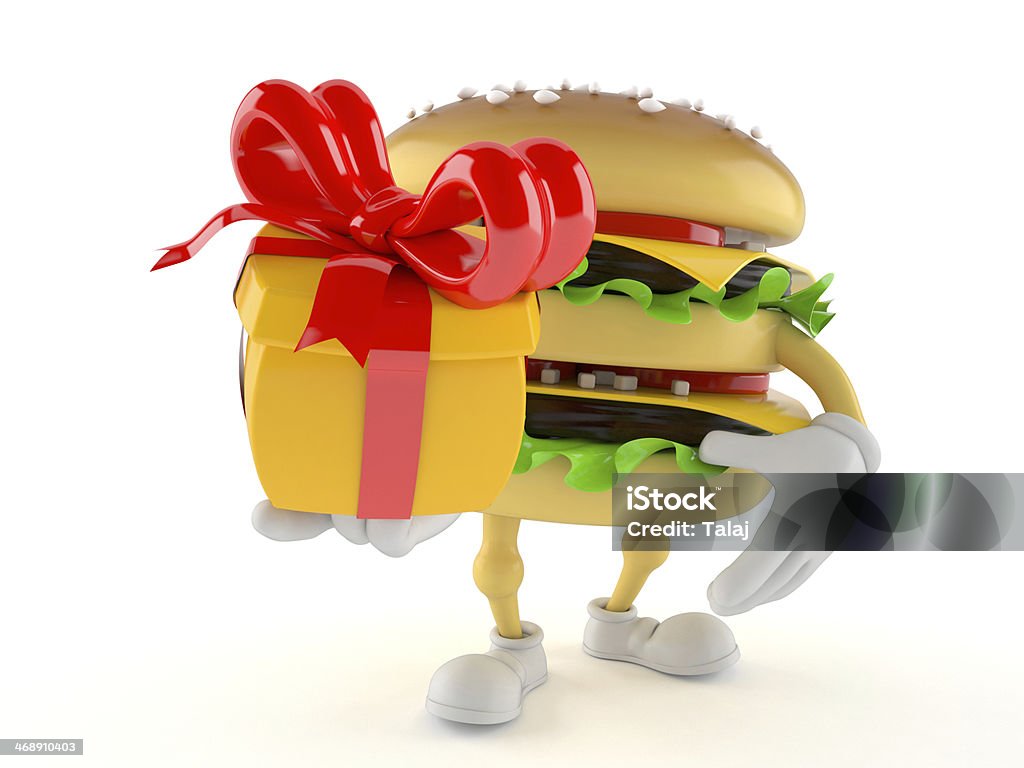 hamburger Hamburger toon isolated on white background Beef Stock Photo