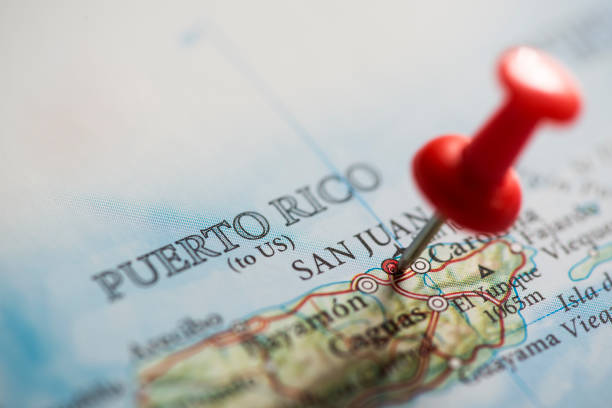 istock Puerto Rico Pinned on Map 468910550