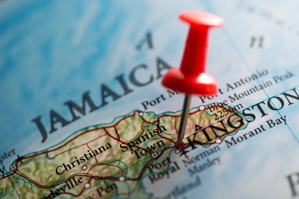 istock Kingston, Jamaica Pinned on Map 468910558
