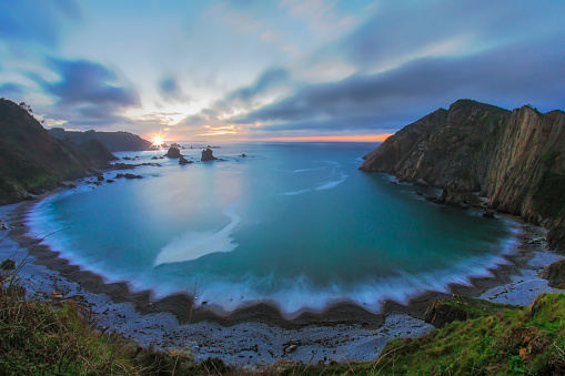 The cliffs of El Silencio Gavieira, Asturias