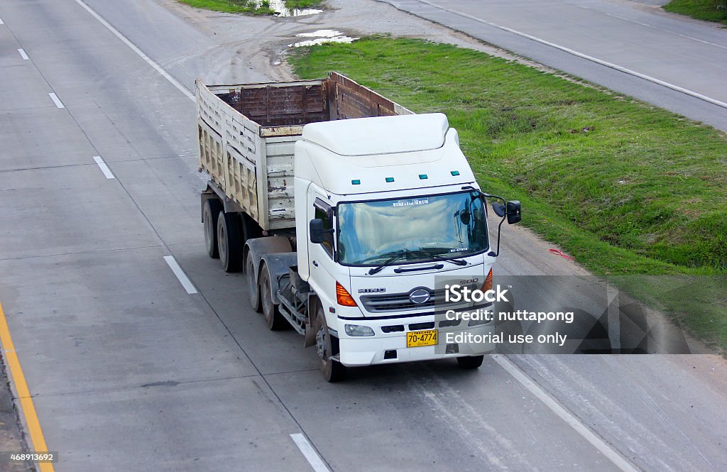 Dump truck. Chiangmai, Thailand - May 21, 2014: Dump truck. Photo at road no 11 about 3 km from downtown Chiangmai, thailand. 2015 Stock Photo