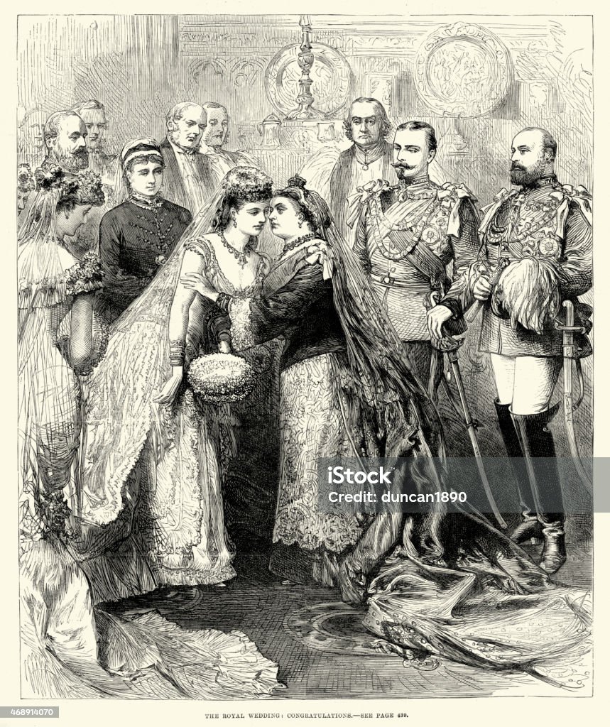 Royal Wedding Of Prince Leopold And Princess Helena 1882 Stock Illustration  - Download Image Now - iStock