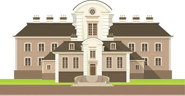 Vector illustration of Country house