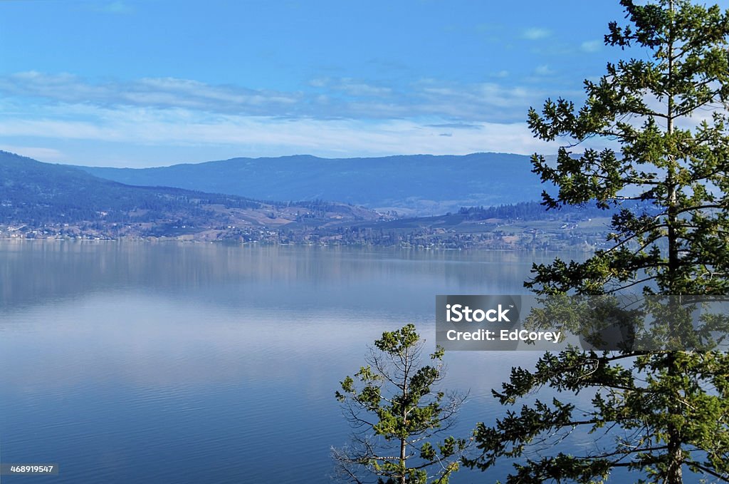 Okanagan Lake and Surrounding hills Okanagan Lake and Surrounding hills from the western shore Agriculture Stock Photo