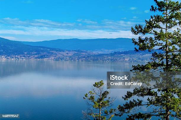 Okanagan Lake And Surrounding Hills Stock Photo - Download Image Now - Agriculture, Blue, British Columbia