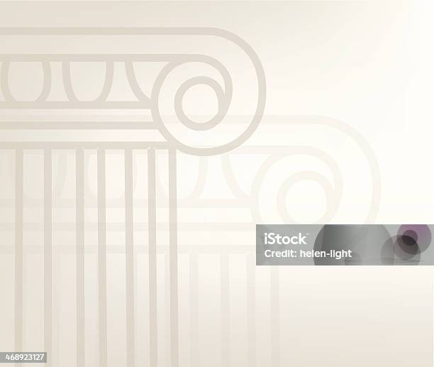 Background Illustration Of Outlined Greek Columns Stock Illustration - Download Image Now - Ancient, Antique, Architectural Column
