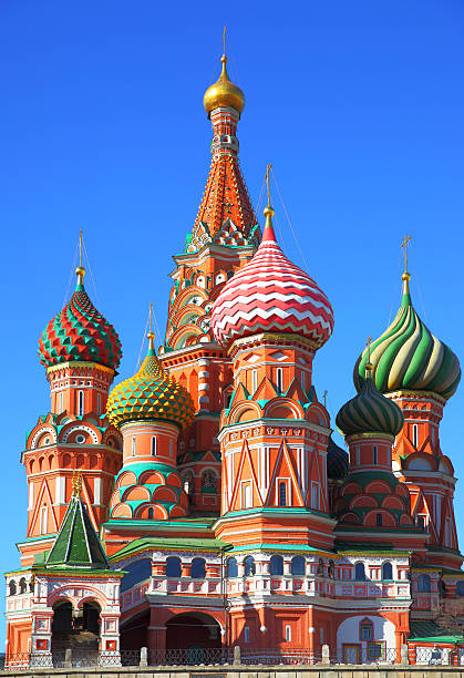 Cathedral on Red Square St. Basil's cathedral on Red Square, Moscow st basils cathedral stock pictures, royalty-free photos & images