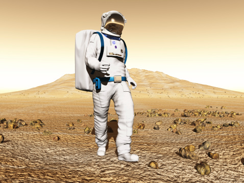 Man exploring Mars