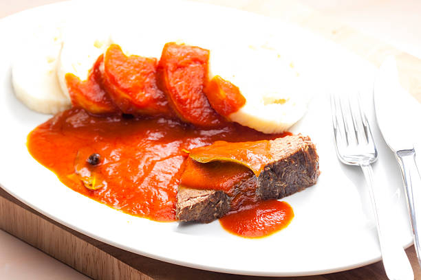 beef meat with tomato sauce