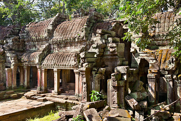 prasat ta prohm prum ou temple complex, le cambodge. - ankor photos et images de collection