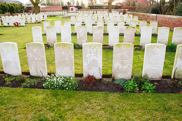 istock Cemetery world war flanders fields Belgium 468936529