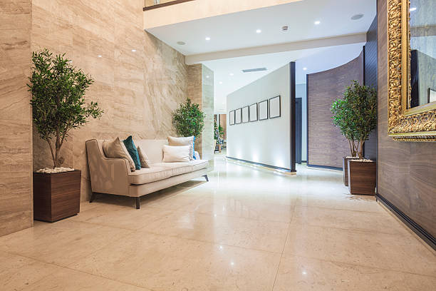 istock Elegant luxury hotel corridor 468936882