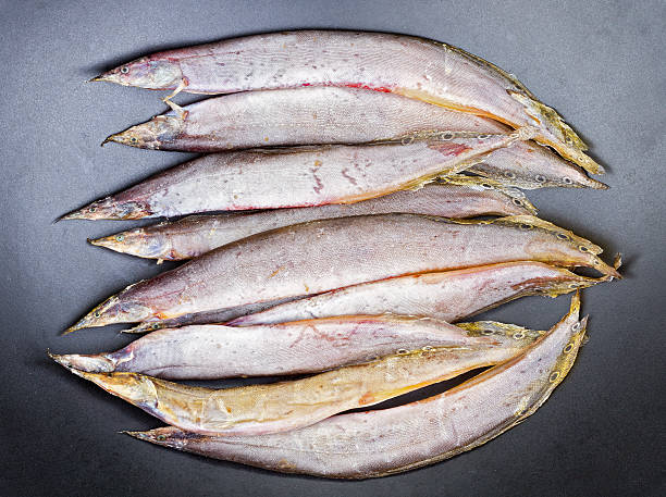 istock Dried salted Spotfinned spinyeel - Macrognathus siamensis. 468940690