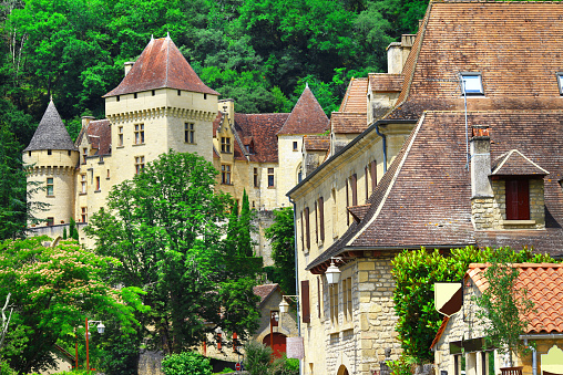 View with castle,scenic France