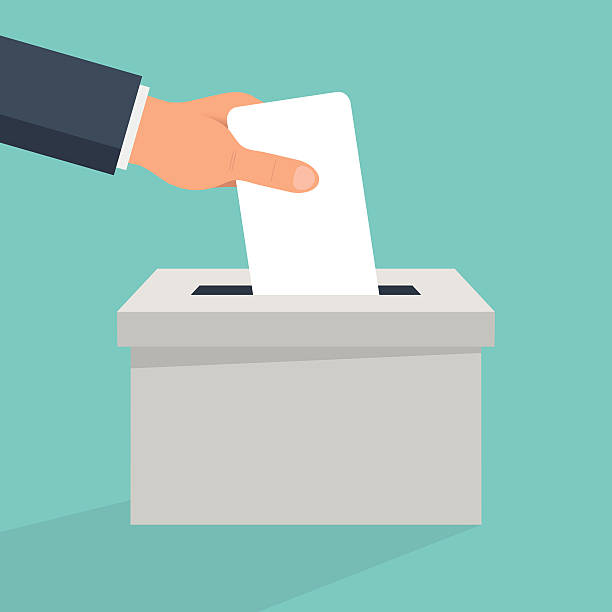 ilustrações de stock, clip art, desenhos animados e ícones de envie o seu voto - voting ballot