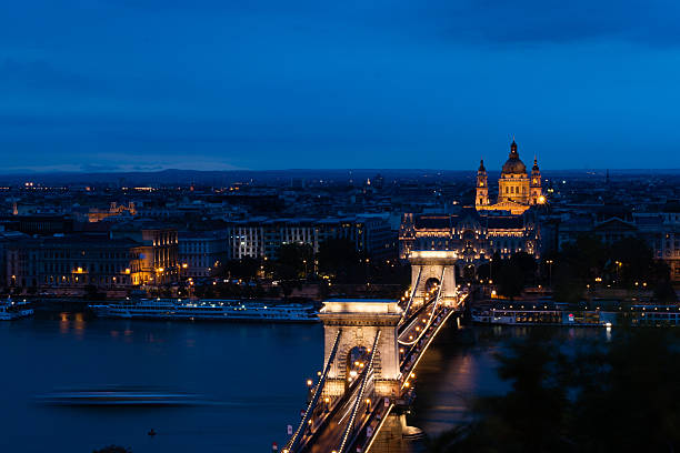 Budapest at night stock photo