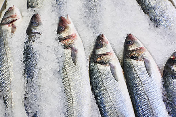 istock Fish on ice in supermarket store 468943388