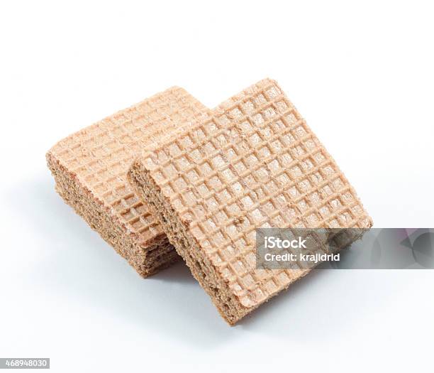 Pile Of Chocolate Wafers Stock Photo - Download Image Now - 2015, Baked, Brown